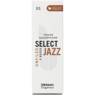 D'Addario Organics Select Jazz Unfiled Tenor Saxophone Reeds - 3 Soft (5-pack)