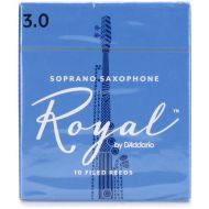 D'Addario RIB1030 - Royal Soprano Saxophone Reeds - 3.0 (10-pack)