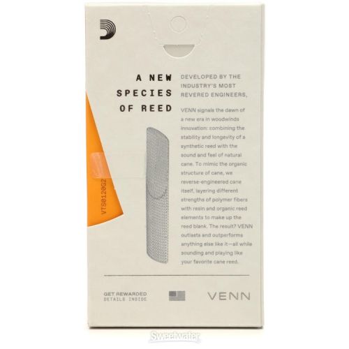  D'Addario VTS0120G2 VENN Generation 2 Tenor Saxophone Reed - 2.0