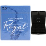 D'Addario Royal Alto Saxophone Reeds (10-pack) with Reed Vitalizer - 2.0