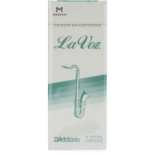  D'Addario La Voz Tenor Saxophone Reeds (5-pack) with Reed Vitalizer Case - Medium