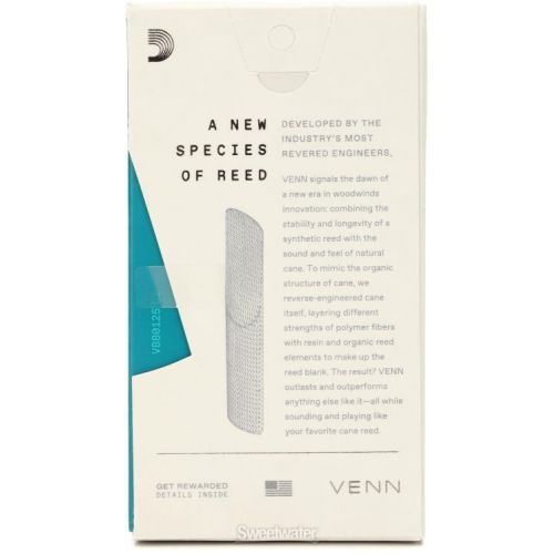  D'Addario VBB0125G2 VENN Generation 2 Bb Clarinet Reed - 2.5