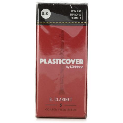  D'Addario Plasticover Bb Clarinet Reed (5-pack) with Reed Vitalizer Case - 3.0