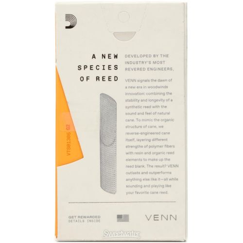  D'Addario VTS01305G2 VENN Generation 2 Tenor Saxophone Reed - 3.0+