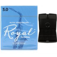 D'Addario Royal Alto Saxophone Reeds (10-pack) with Reed Vitalizer - 3.0