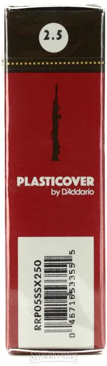  D'Addario RRP05SSX250 - Plasticover Soprano Saxophone Reeds - 2.5 (5-pack)