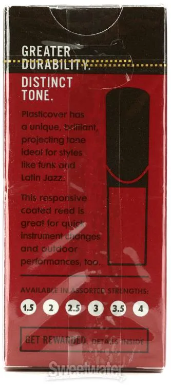  D'Addario RRP05SSX250 - Plasticover Soprano Saxophone Reeds - 2.5 (5-pack)