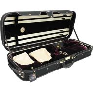 D'Luca CP04M-BKBU Double Violin Case Black-Burgundy