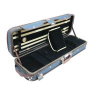 D'Luca DLuca CP05M-BLBL Heavy Duty Oblong Violin Case 4/4, Blue/Blue