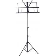 D'Luca DLMS Folding Music Stand with Carrying Bag, Black
