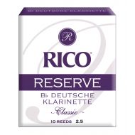 D’Addario Woodwinds Rico Reserve Classic German Bb Clarinet Reeds, Strength 2.5, 10-pack