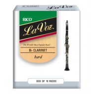 D’Addario Woodwinds La Voz Bb Clarinet Reeds, Strength Hard, 10-pack