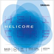 DAddario Helicore Pizzicato Bass String Set, 3/4 Scale, Medium Tension