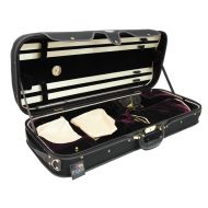 DLuca CP04M-BKBU Double Violin Case Black-Burgundy