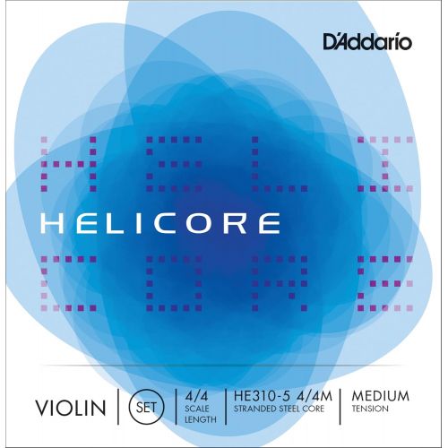  DAddario Helicore Violin 5-String Set, 4/4 Scale, Medium Tension