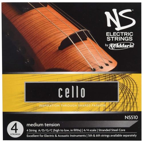  DAddario NS Electric Cello String Set, 4/4 Scale, Medium Tension