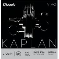 DAddario Kaplan Vivo Violin String Set, 4/4 Scale, Medium Tension