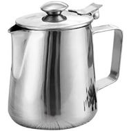 D DOLITY Milchkannchen, milchkanne Edelstahl Mit Deckel - Silber, 600ml