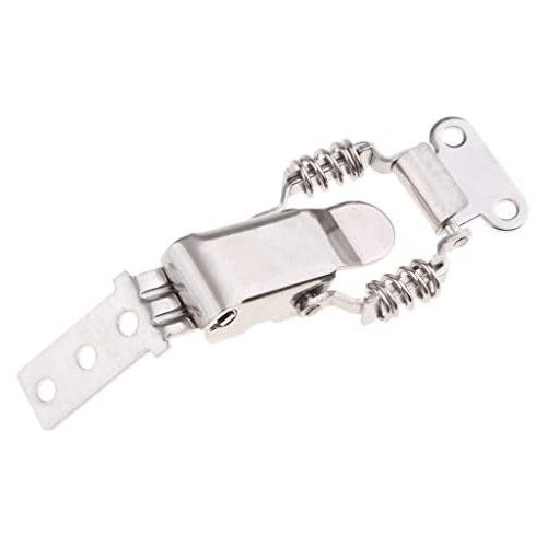  D DOLITY Heavy Duty Stainless Steel Spring Draw Toggle Latch Lock Cabinet Box Hasp Latch - 56x40mm