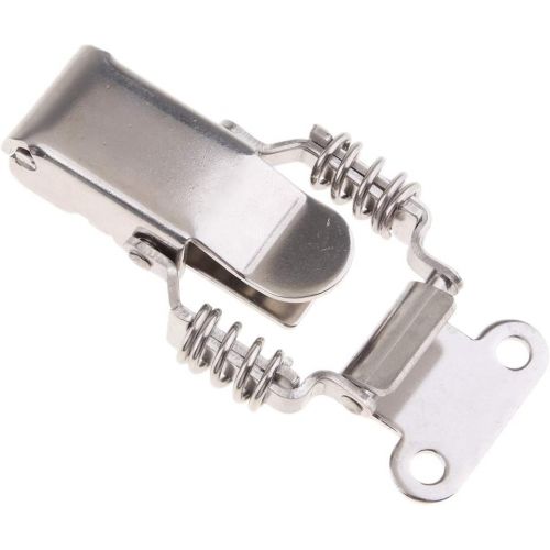  D DOLITY Heavy Duty Stainless Steel Spring Draw Toggle Latch Lock Cabinet Box Hasp Latch - 56x40mm