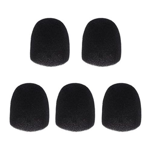  [아마존베스트]D Dolity 5pcs Headset Mini Earphone Microphone Windscreen Foam Cap Protective Case