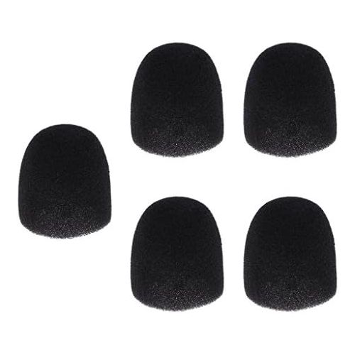  [아마존베스트]D Dolity 5pcs Headset Mini Earphone Microphone Windscreen Foam Cap Protective Case