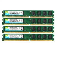 D DUOMEIQI DUOMEIQI 8GB Kit（4X 2GB） 2RX8 DDR2 800MHz DIMM PC2-6300 PC2-6400 PC2-6400U CL6 1.8v 240 Pin Non-ECC Unbuffered Desktop Memory RAM Module Compatible with Intel AMD System