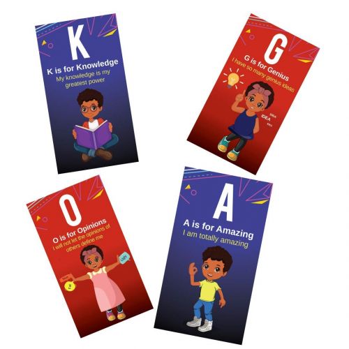  D Darlyng & Co. Darlyng & Co.s Modern Alphabet Affirmation Flash Cards for Kids ABC Flash Cards (ABC Affirmation Flash Card for Boys & Girls)