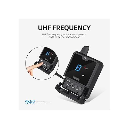  D Debra Audio ER-Mini UHF Portable Wireless in-Ear Monitor System with Monitoring Type for Stage, Band, Recording Studio, Musicians, Monitoring (Only 1 Receiver)