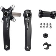 Bike Cranksets Bicycle Crank Arm Set with Bottom Bracket Kit and Chainring Bolts for MTB BMX Road Bike Compatible with Shimano Sram FSA