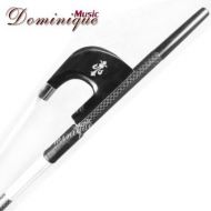 D Z Strad Double Bass Bow - Model 3616 - Braided Carbon Fiber Bow with Ebony Fleur-de-Lis Frog (German Style)