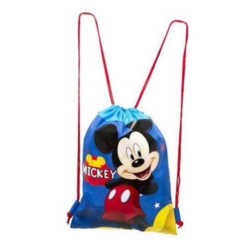  D i s n e y Disney Mickey and Minnie Mouse Drawstring Backpacks Plus Lanyards with Detachable Coin Purse and Autograph Books (Set of 6)