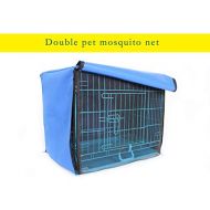 D-4PET Dog Cage Cover - Dog Cage Cover Foldable Anti-Mosquito Tent Waterproof Oxford Pet Crate Cover for Wire Crate Dog Kennel Cage Blanket Without Cage
