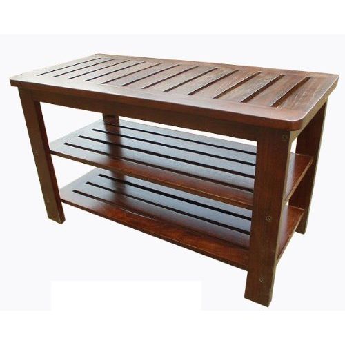  D-Art Collection D-ART COLLECTION Mahogany Michaela Shoe Bench