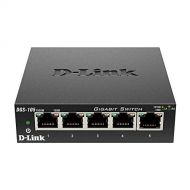 D-Link 5 Port Gigabit Unmanaged Metal Desktop Switch (DGS-105), Black