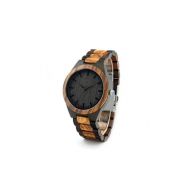 D30 Handmade Vintage Zebra Wood Case w/ Ebony Bamboo Face Watch