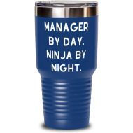 DABLIZ GROUP INTERNATION TRADING LLC Manager by Day. Ninja by Night. 30oz Tumbler, Manager Stainless Steel Tumbler, Gag For Manager