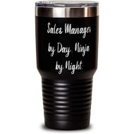 DABLIZ GROUP INTERNATION TRADING LLC Love Sales manager Gifts, Sales Manager by Day. Ninja by Night, Epic Holiday 30oz Tumbler Gifts For Men Women