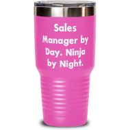 DABLIZ GROUP INTERNATION TRADING LLC Sales manager Gifts For Coworkers, Sales Manager by Day. Ninja, Inspire Sales manager 30oz Tumbler, Stainless Steel Tumbler From Colleagues