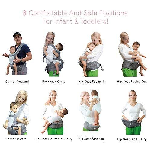  DADA DaDa Hip Seat Baby Carrier, Airflow 360 Ergonomic Baby Carrier with hip seat for Infants and Toddler (New Generation backpack carrier ) for all seasons, perfect for nursing, hiking