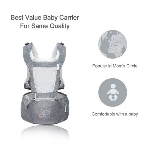  DADA Baby Carrier Hip Seat, All Season Soft Carrier, 360 Ergonomic 8 in 1 Baby Sling for Infant, Newborn, Toddler, Nursing, Traveling and Great Hiking Backpack Carrier