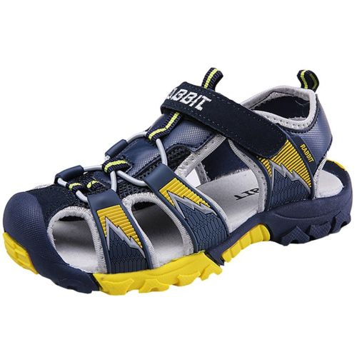  DADAWEN Boys Girls Outdoor Athletic Strap Breathable Closed-Toe Water Sandals (Toddler/Little Kid/Big Kid)