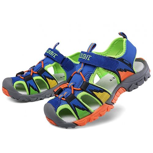  DADAWEN Boys Girls Outdoor Athletic Strap Breathable Closed-Toe Water Sandals (Toddler/Little Kid/Big Kid)