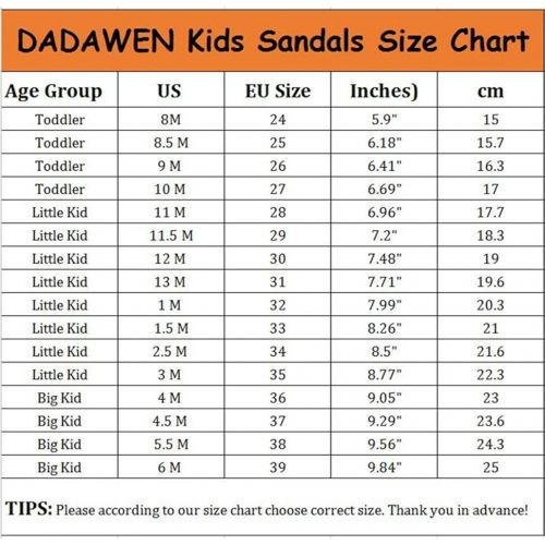  DADAWEN Boys Girls Outdoor Athletic Strap Breathable Closed-Toe Water Sandals (Toddler/Little Kid/Big Kid)