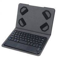 DADUIZHANG Ultra Thin Mini Wireless Bluetooth Gaming Keyboard with Touchpad Folding Case Stand for Smartphone 7-8 Tablet, Black