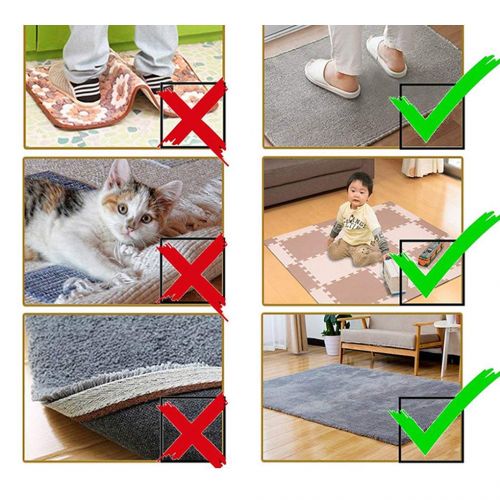  DAGEDA Rug Pads for Hardwood Floors & Outdoor Rugs-Anti Curling Rug Grippers for Double Sided Anti Curling Non-Slip Washable and Reusable Pads for Tile Floors, Carpets, Floor Mats,