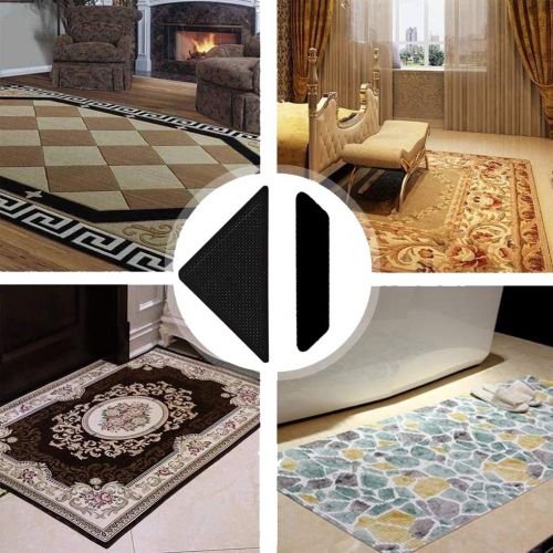  DAGEDA Rug Pads for Hardwood Floors & Outdoor Rugs-Anti Curling Rug Grippers for Double Sided Anti Curling Non-Slip Washable and Reusable Pads for Tile Floors, Carpets, Floor Mats,