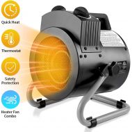 [아마존 핫딜] [아마존핫딜]DAHTEC Electric Space Heater Large Air Protable Thermostat Heaters for Office and Home 35/1500W