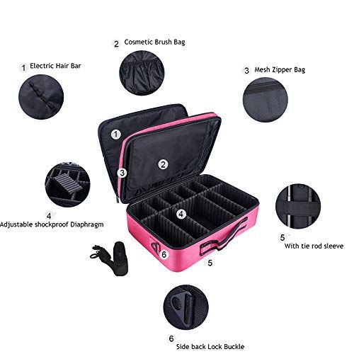  DAIYU New Oxford Cloth Professional Beauty Cosmetic Case Makeup Organizer Travel Accessories Waterproof Large Capacity Suitcases S-3 Layer Black