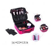 DAIYU New Oxford Cloth Professional Beauty Cosmetic Case Makeup Organizer Travel Accessories Waterproof Large Capacity Suitcases Upgrade Rose Red